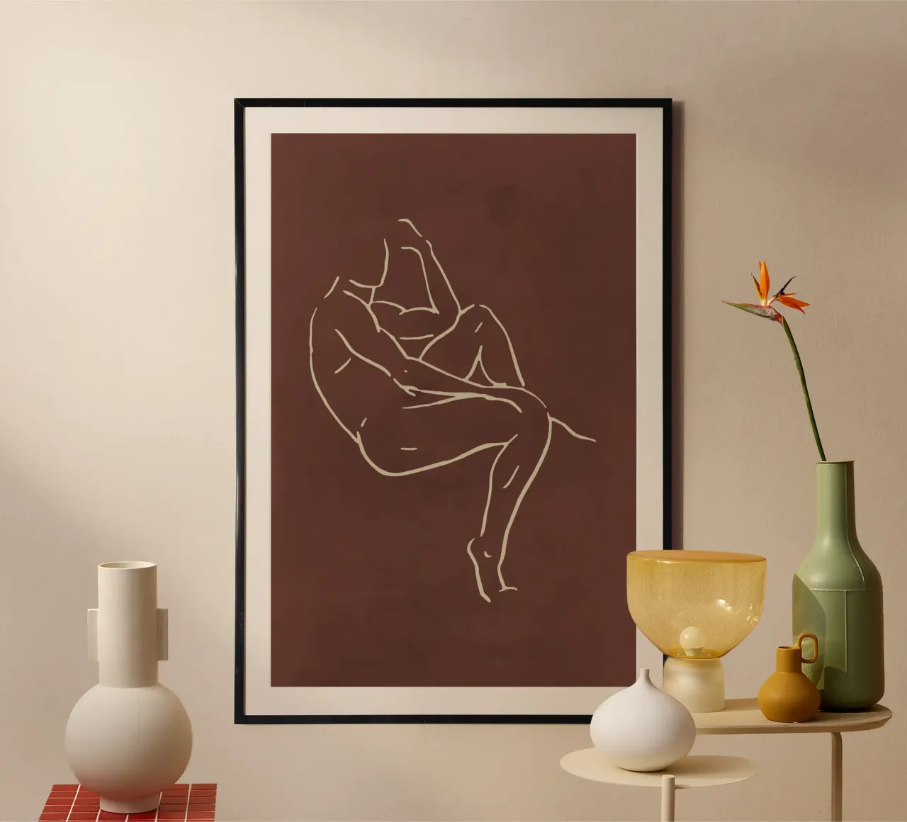 Body sketch Nº 2 Chocolate hahnemühle by NouveauPrints