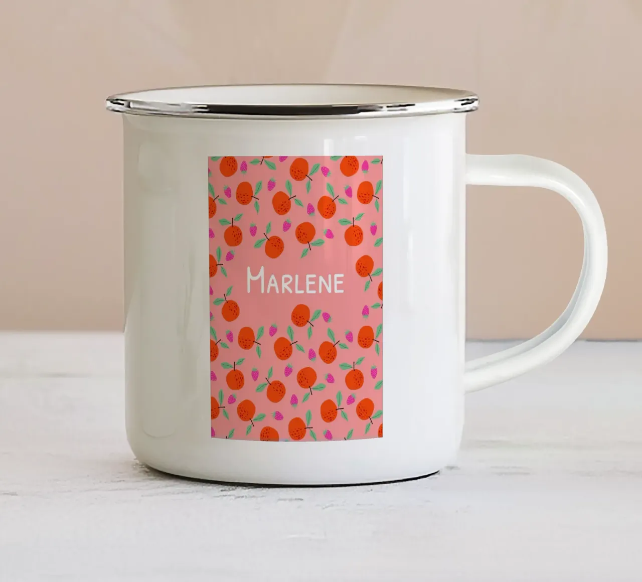 Namensbild - Orangen tazza in smalto da Ohkimiko