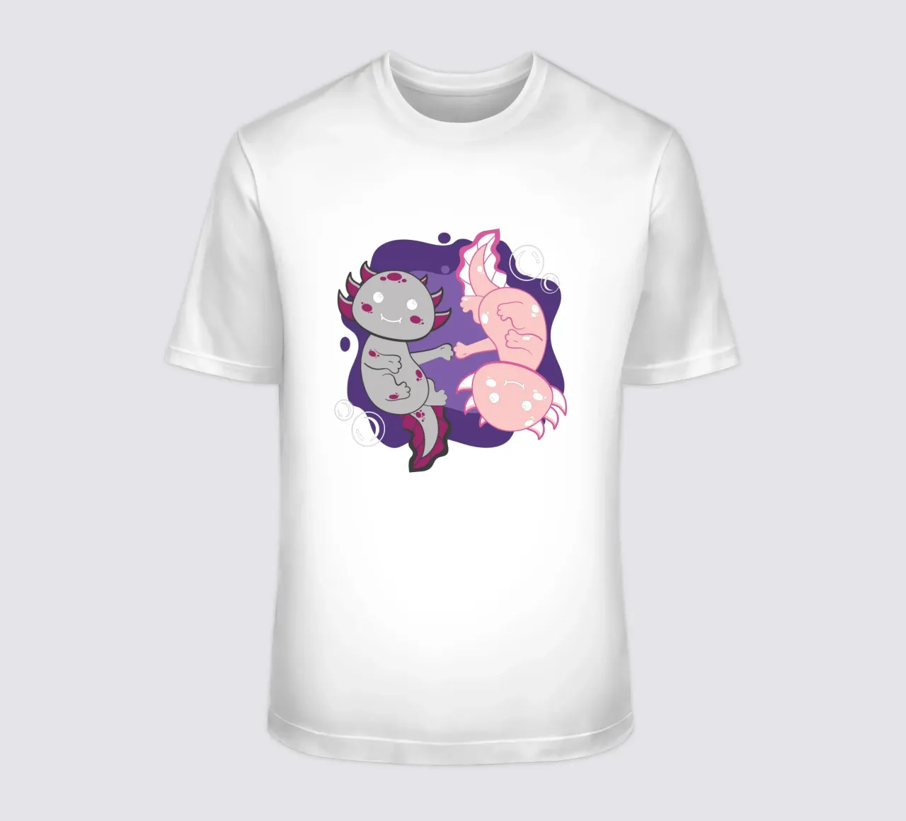 Two cute axolotls t-shirt da edsonramosart