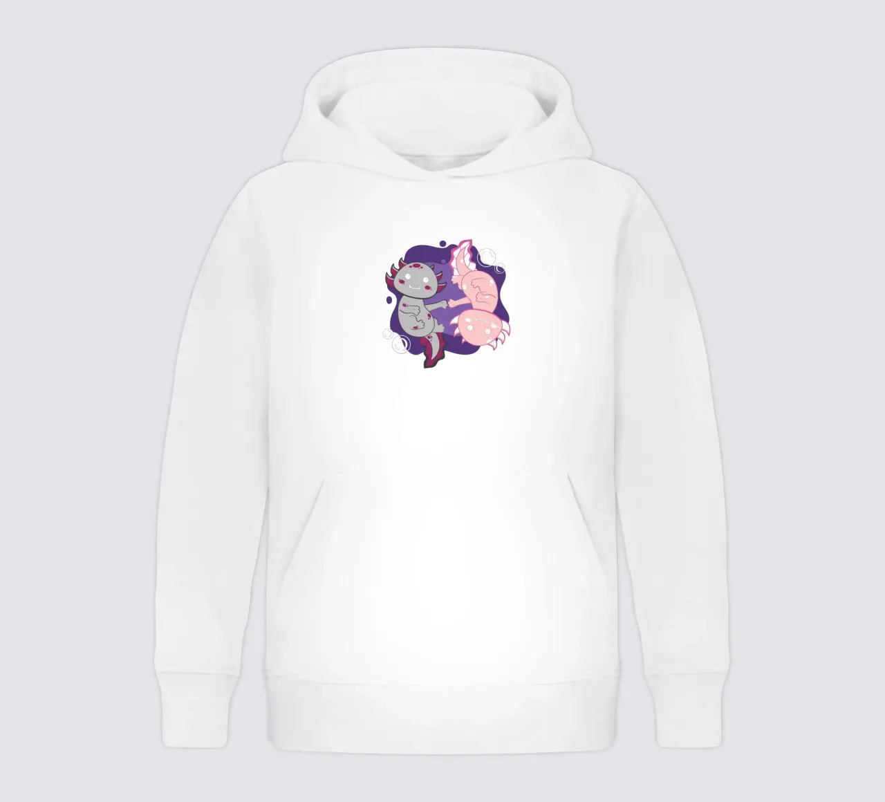 Two cute axolotls felpa bambino con cappuccio da edsonramosart