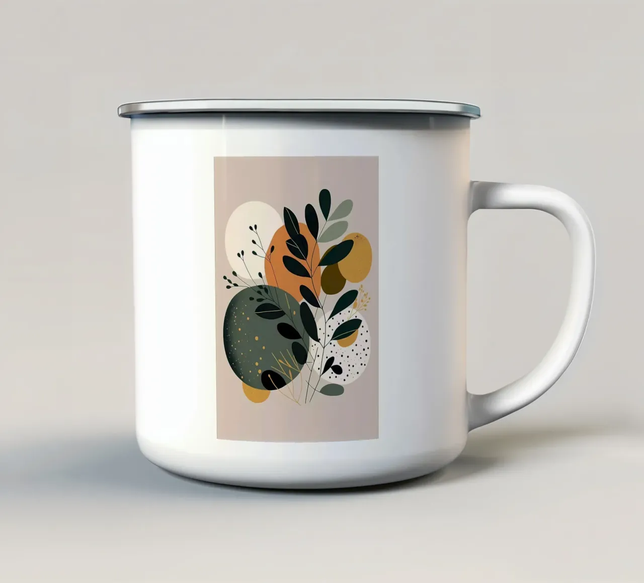 Floral Art enamel mug by Jose