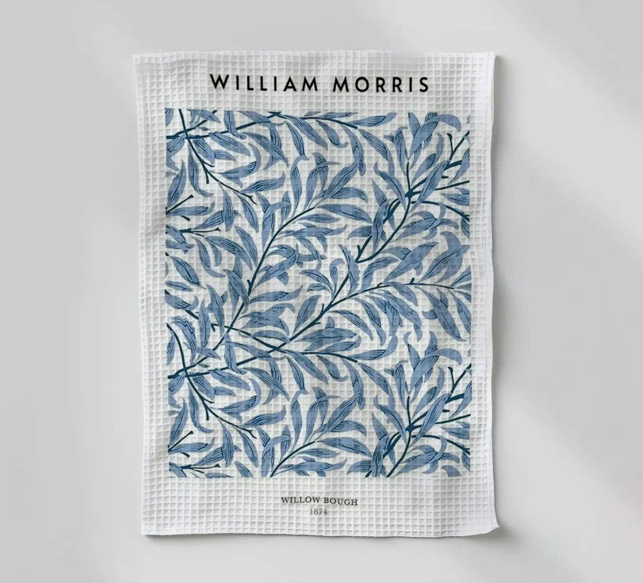 intertwined willow leaves tea towel by Ropech Shop