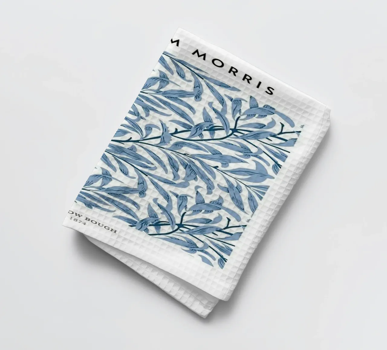 intertwined willow leaves tea towel by Ropech Shop