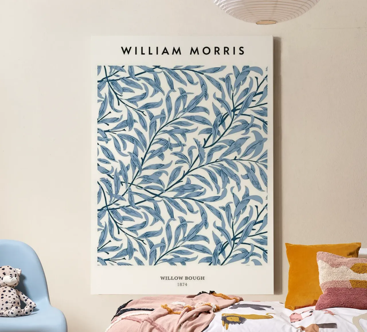 verstrengelde wilgenbladeren canvas van Ropech Shop