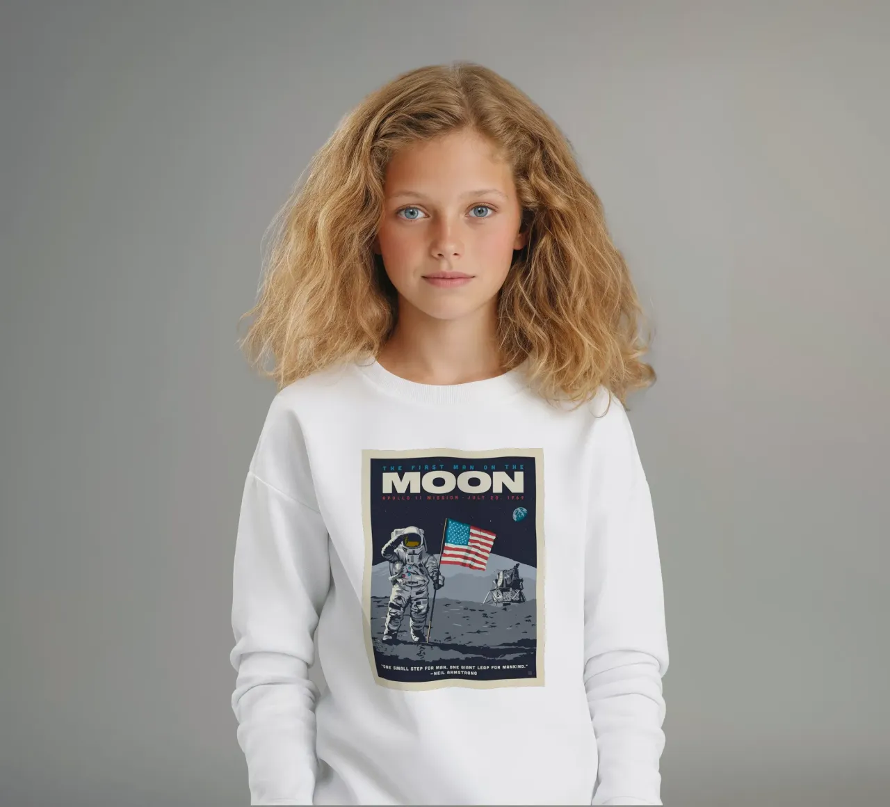 Viaggio sulla Luna felpa bambino da Terry studio