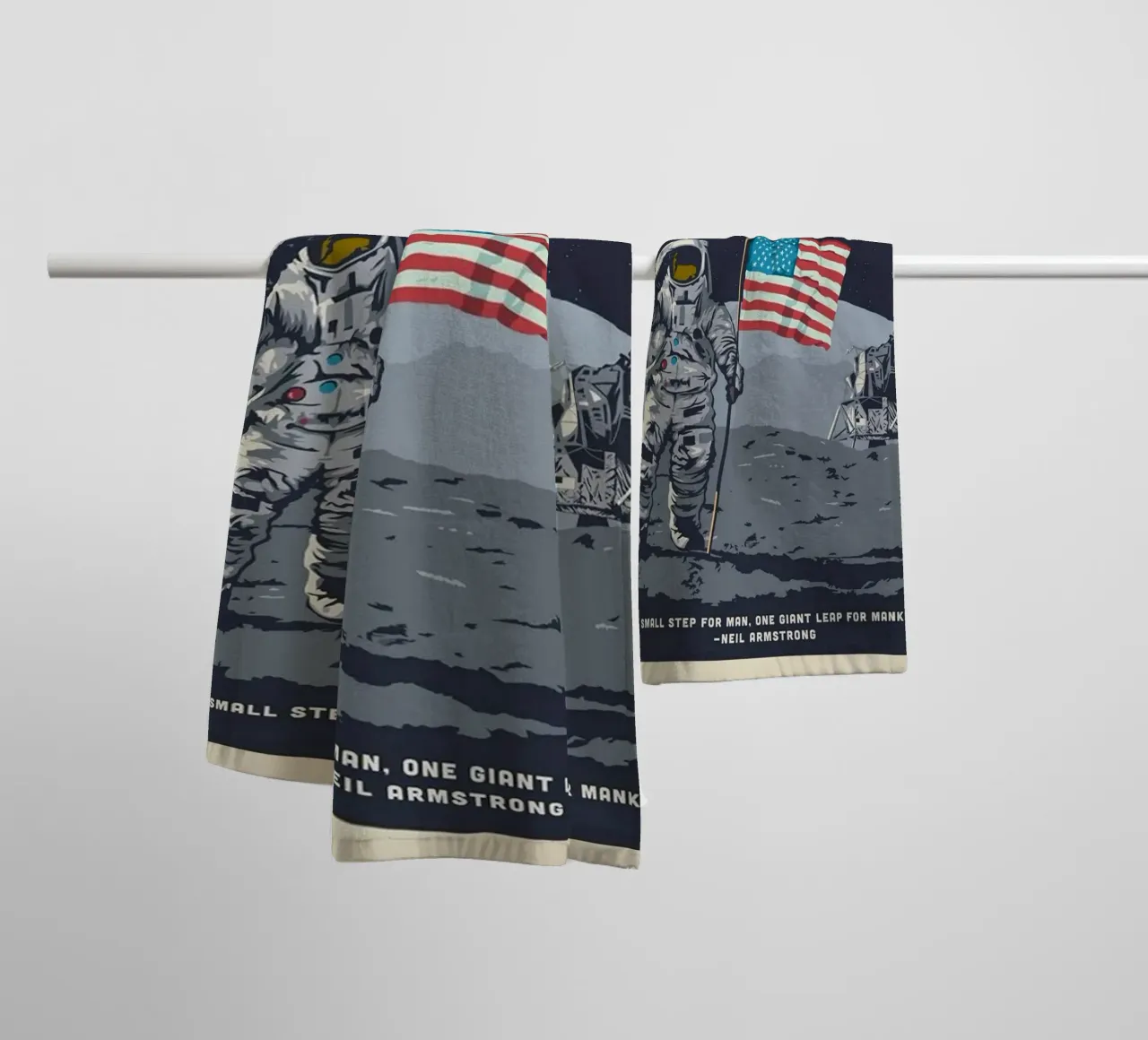 Viaggio sulla Luna asciugamano da bagno da Terry studio