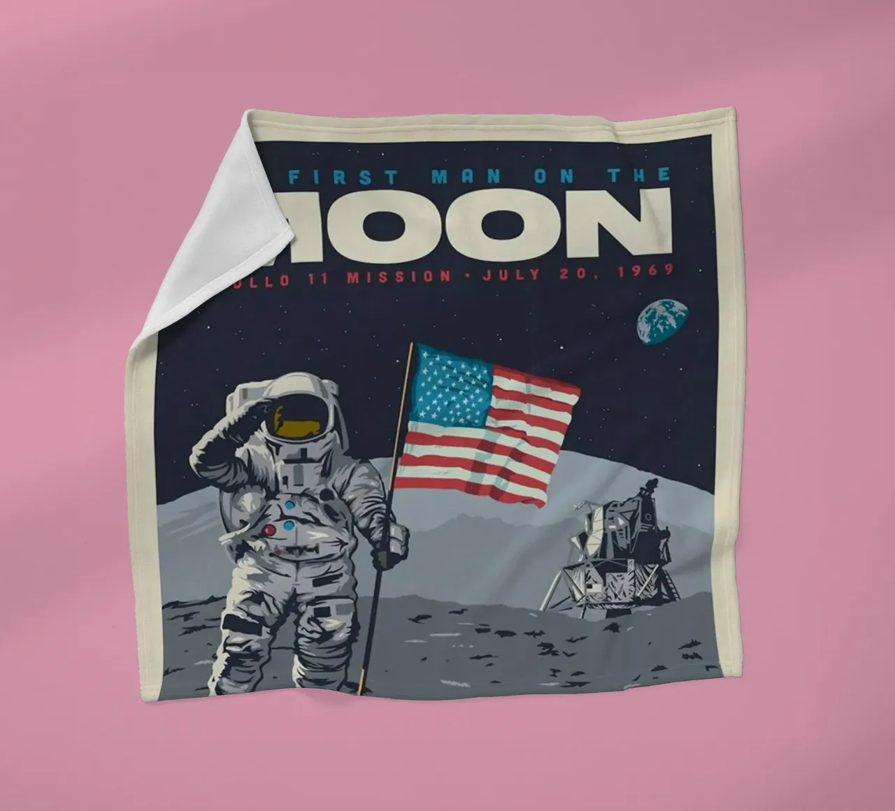 Viaggio sulla Luna coperta in pile da Terry studio