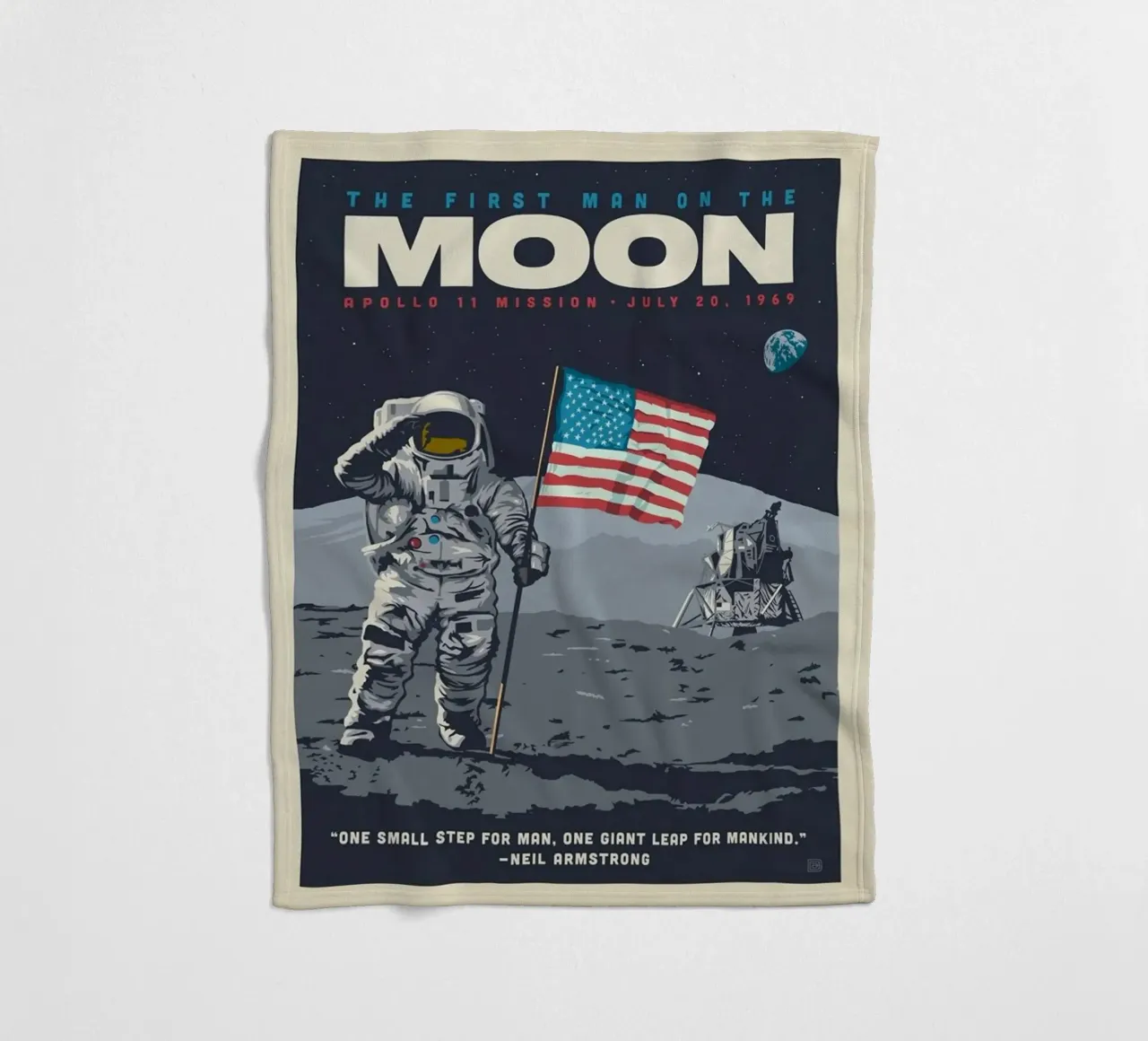 Viaggio sulla Luna coperta in pile da Terry studio