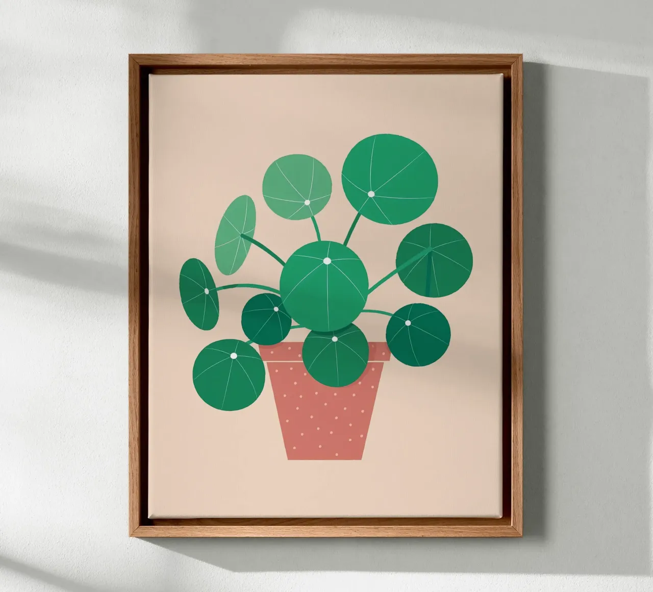 Abstracte bloem canvas met Baklijst van Jose