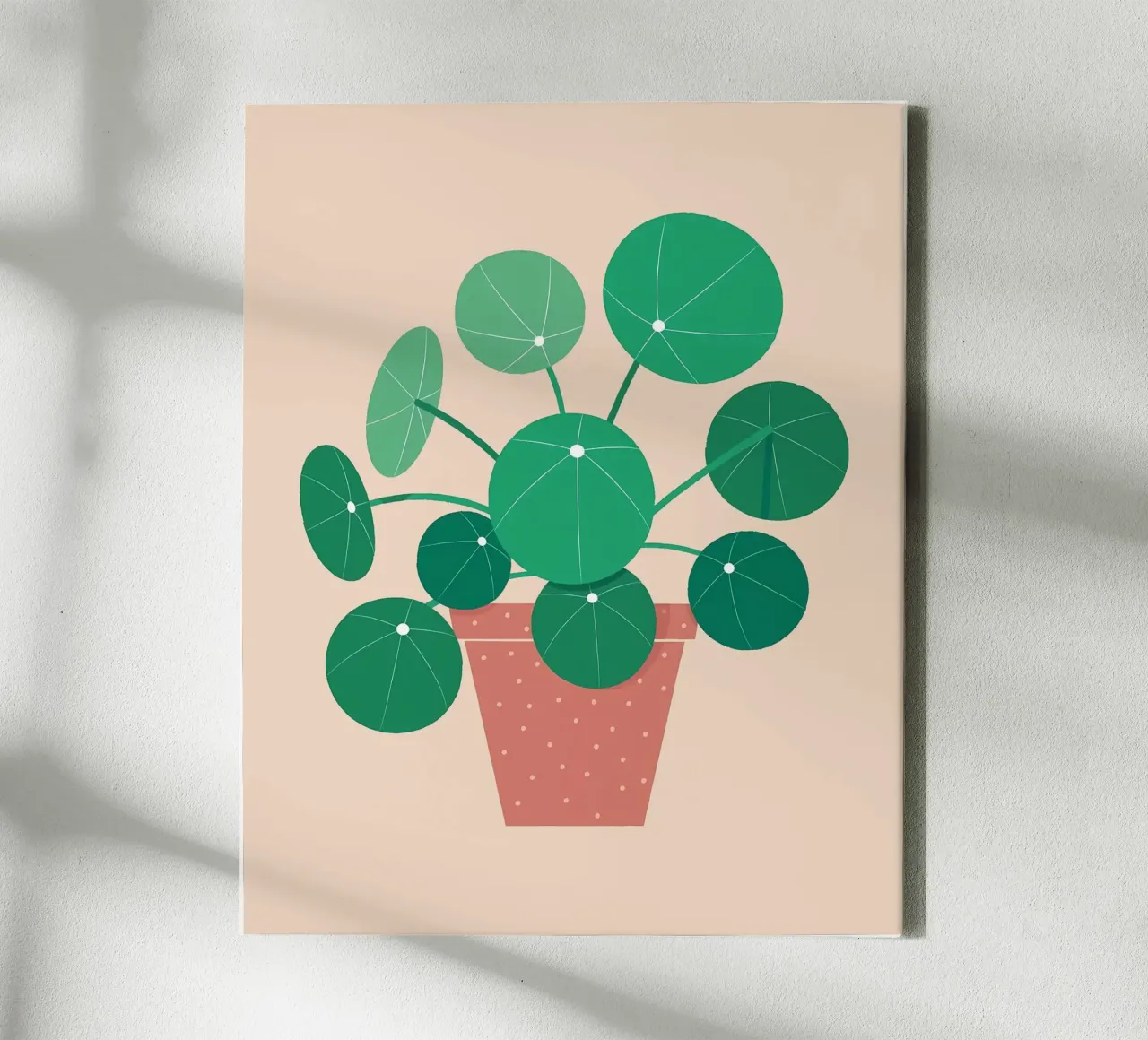 Abstracte bloem canvas met Baklijst van Jose