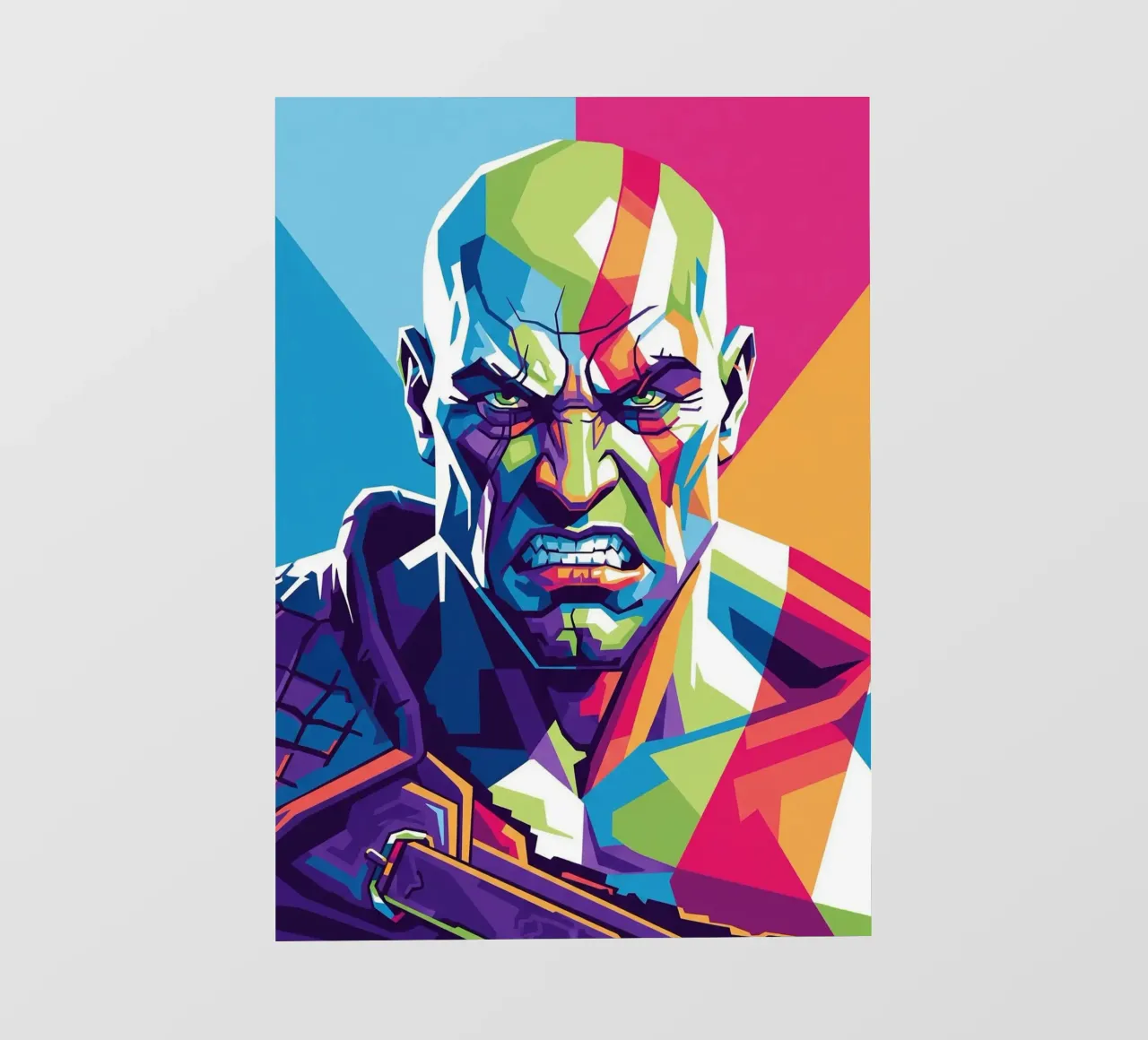 God Of War - WPAP art style (1) pvc cover by Hantamrata