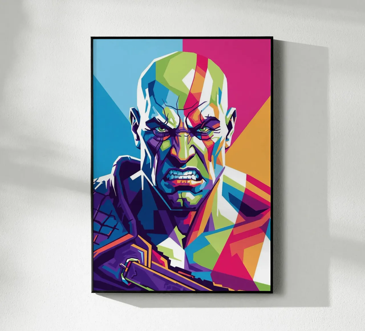 God Of War - WPAP art style (1) acrylic glass by Hantamrata