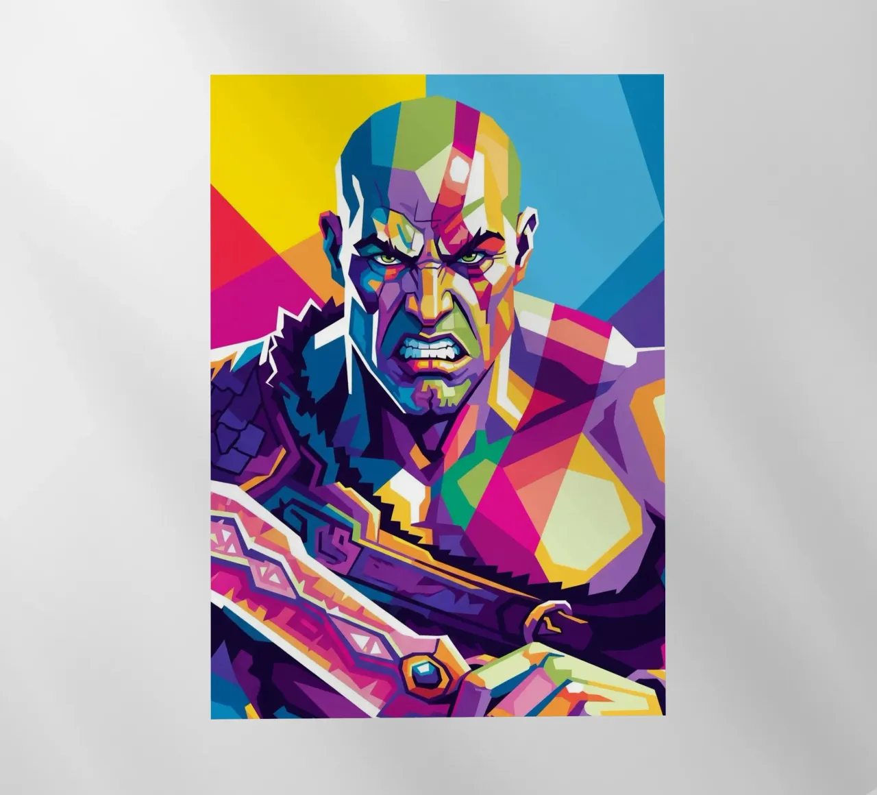 God Of War - WPAP art style (2) backlit film by Hantamrata