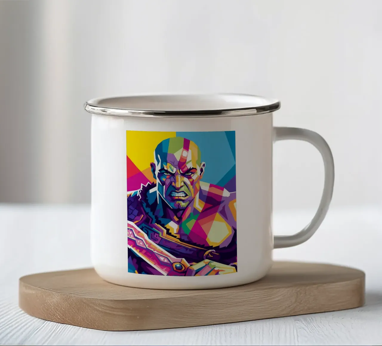 God Of War - Stile artistico WPAP (2) tazza in smalto da Hantamrata