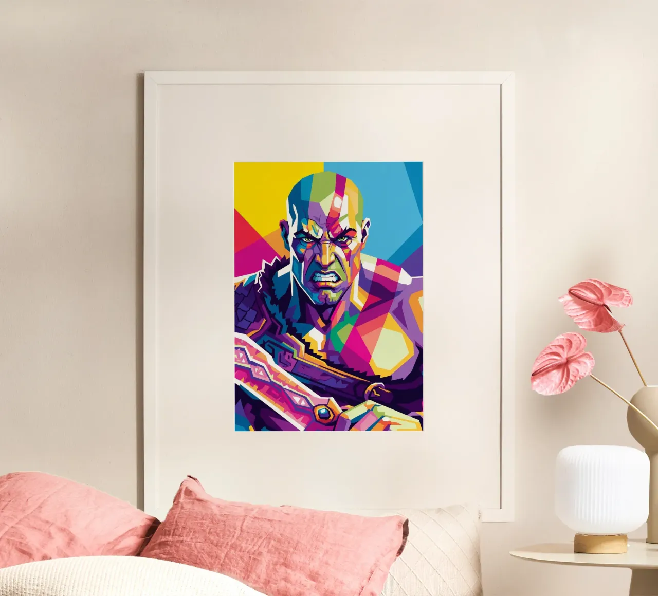 God Of War - Stile artistico WPAP (2) carta hahnemühle da Hantamrata