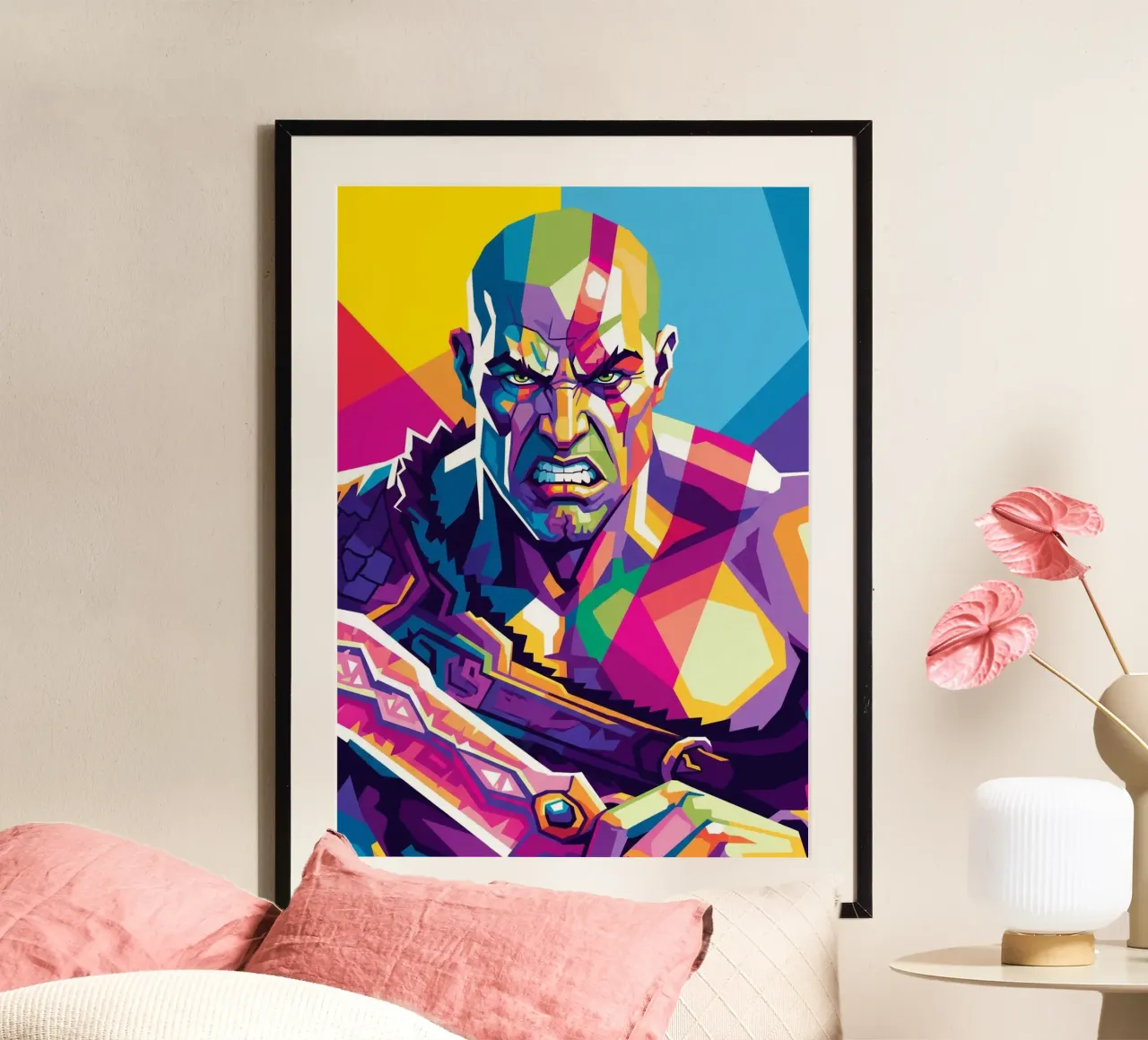 God Of War - Stile artistico WPAP (2) carta hahnemühle da Hantamrata