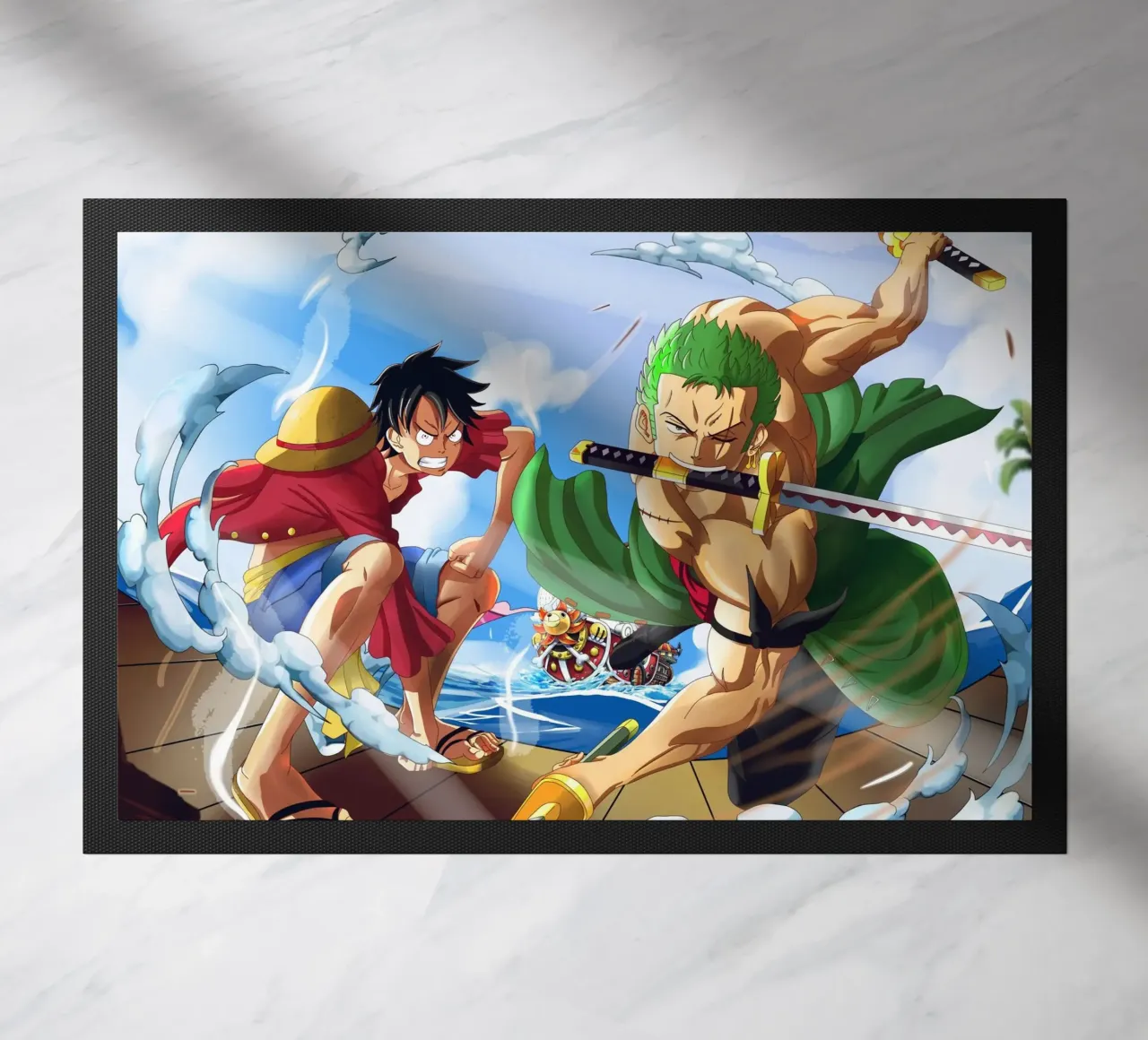 Monkey D Luffy and Zoro felpudo de Musadad Shop