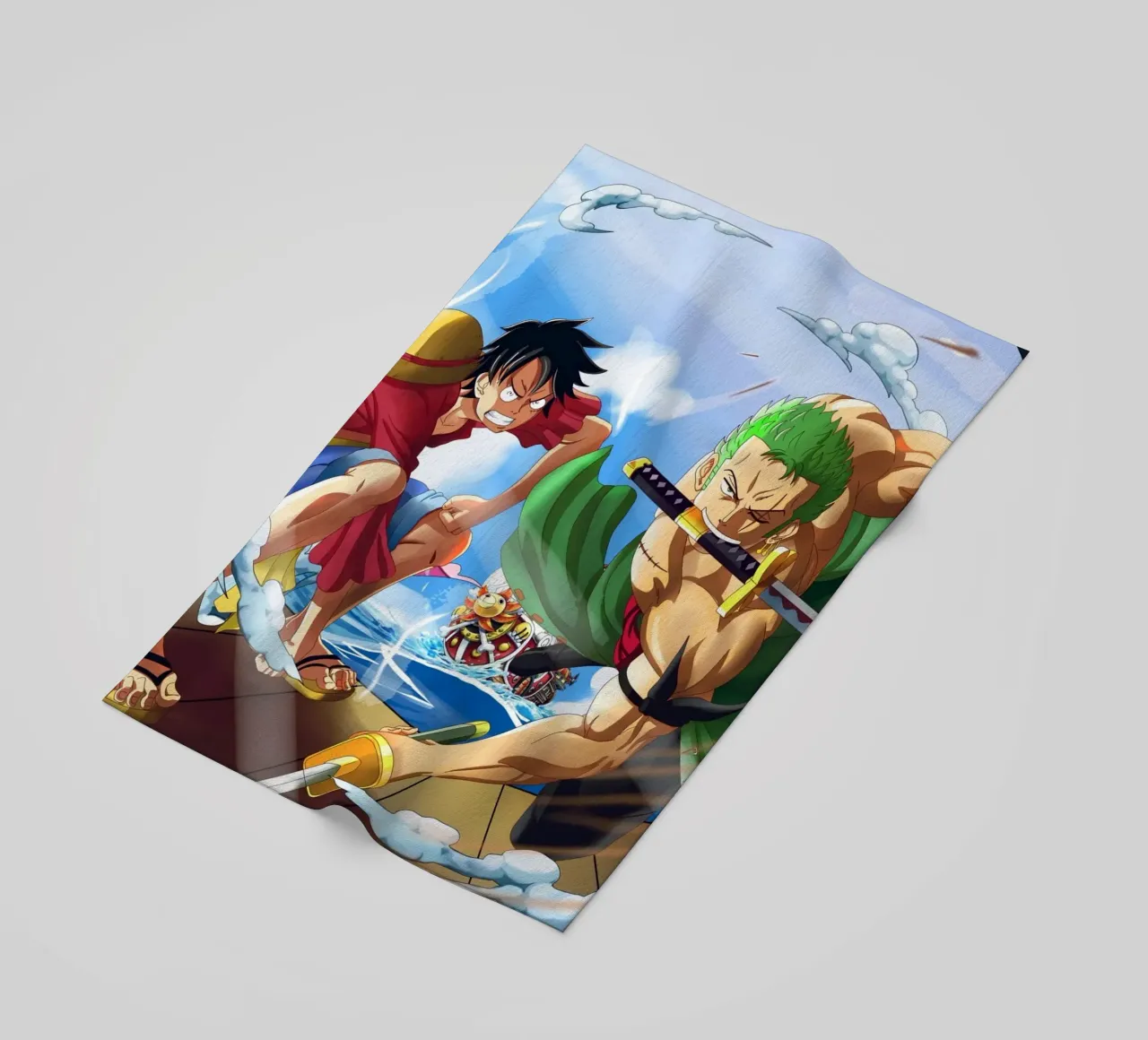 Monkey D Luffy and Zoro toalla de playa de Musadad Shop