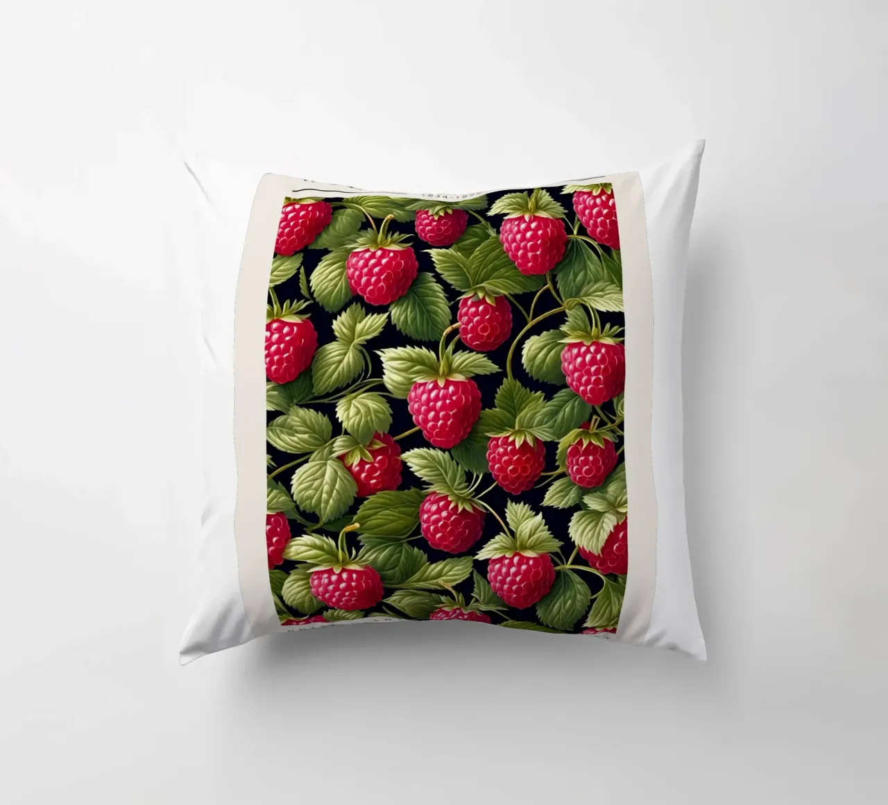 raspberry tree that bears lots of fruit decorative cushion by Ropech Shop