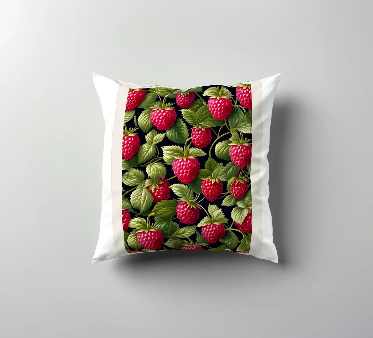 raspberry tree that bears lots of fruit decorative cushion by Ropech Shop