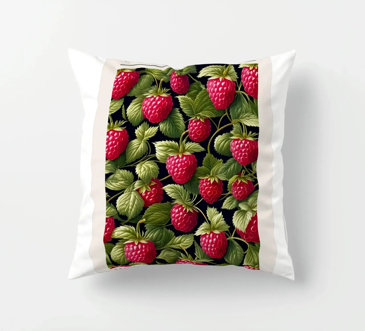 raspberry tree that bears lots of fruit decorative cushion by Ropech Shop