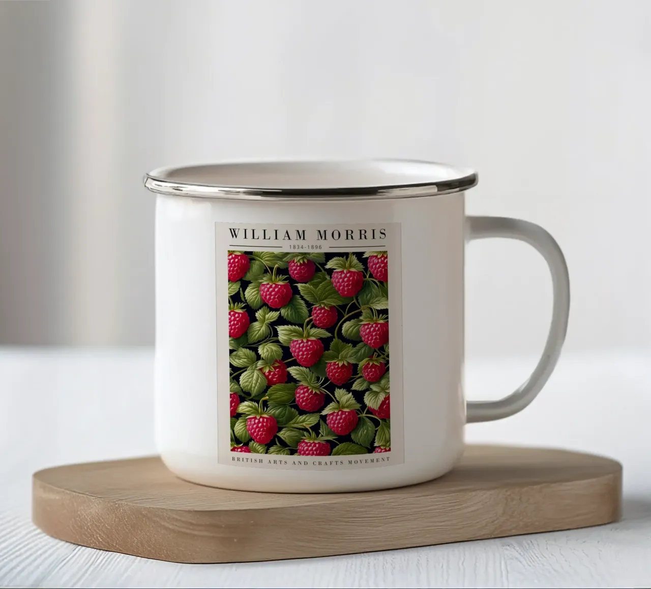 raspberry tree that bears lots of fruit enamel mug by Ropech Shop