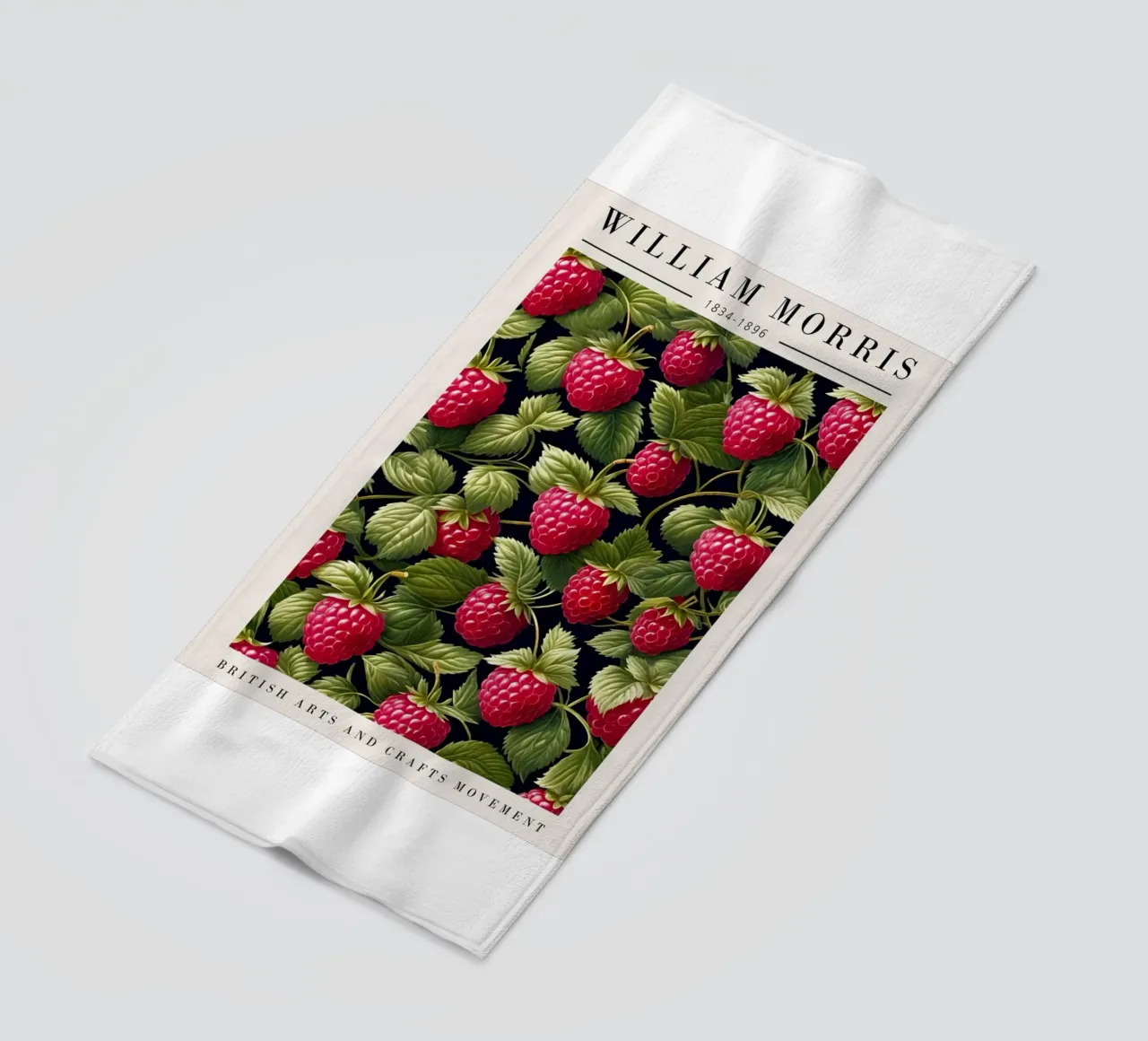 raspberry tree that bears lots of fruit beach towel by Ropech Shop