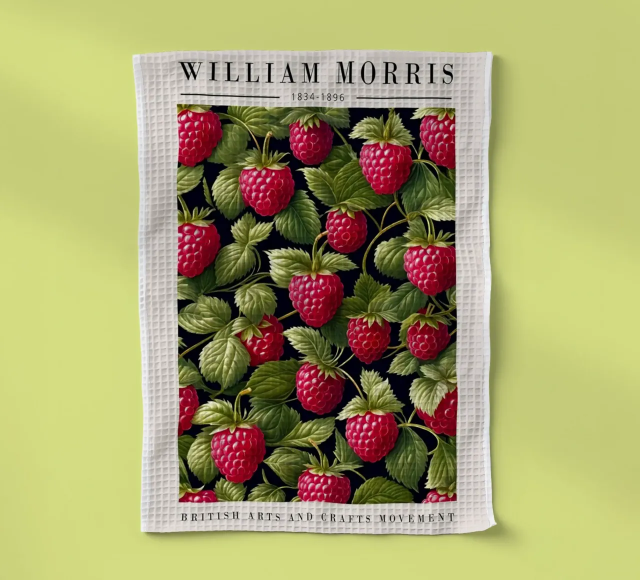 raspberry tree that bears lots of fruit tea towel by Ropech Shop