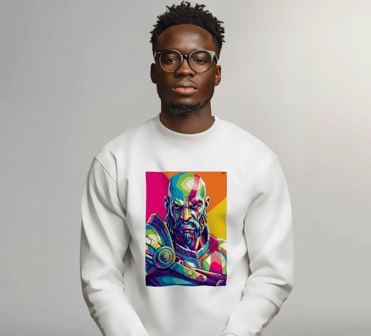 God Of War - Stile artistico WPAP (3) felpa da Hantamrata
