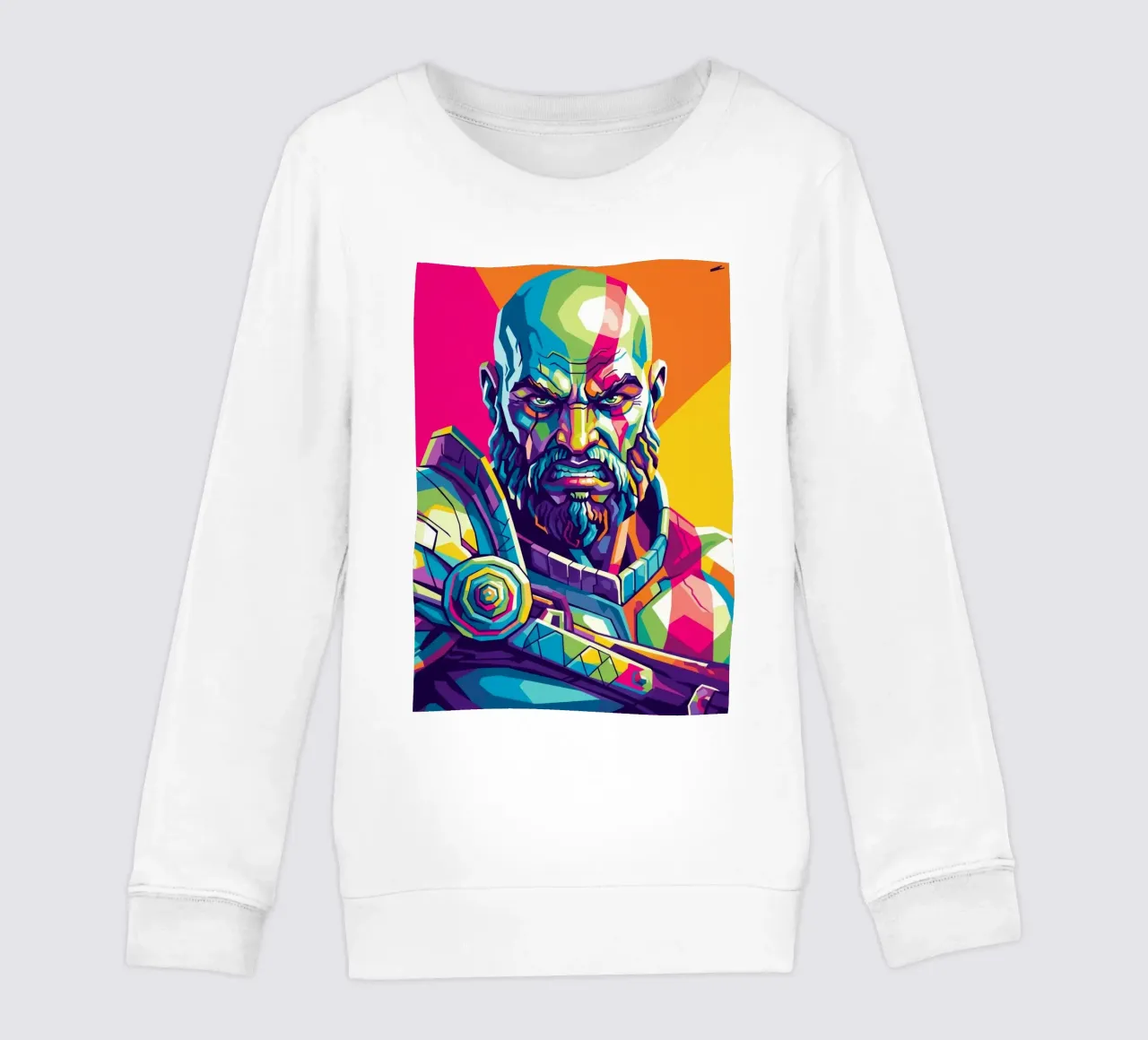 God Of War - WPAP art style (3) kids sweatshirt by Hantamrata