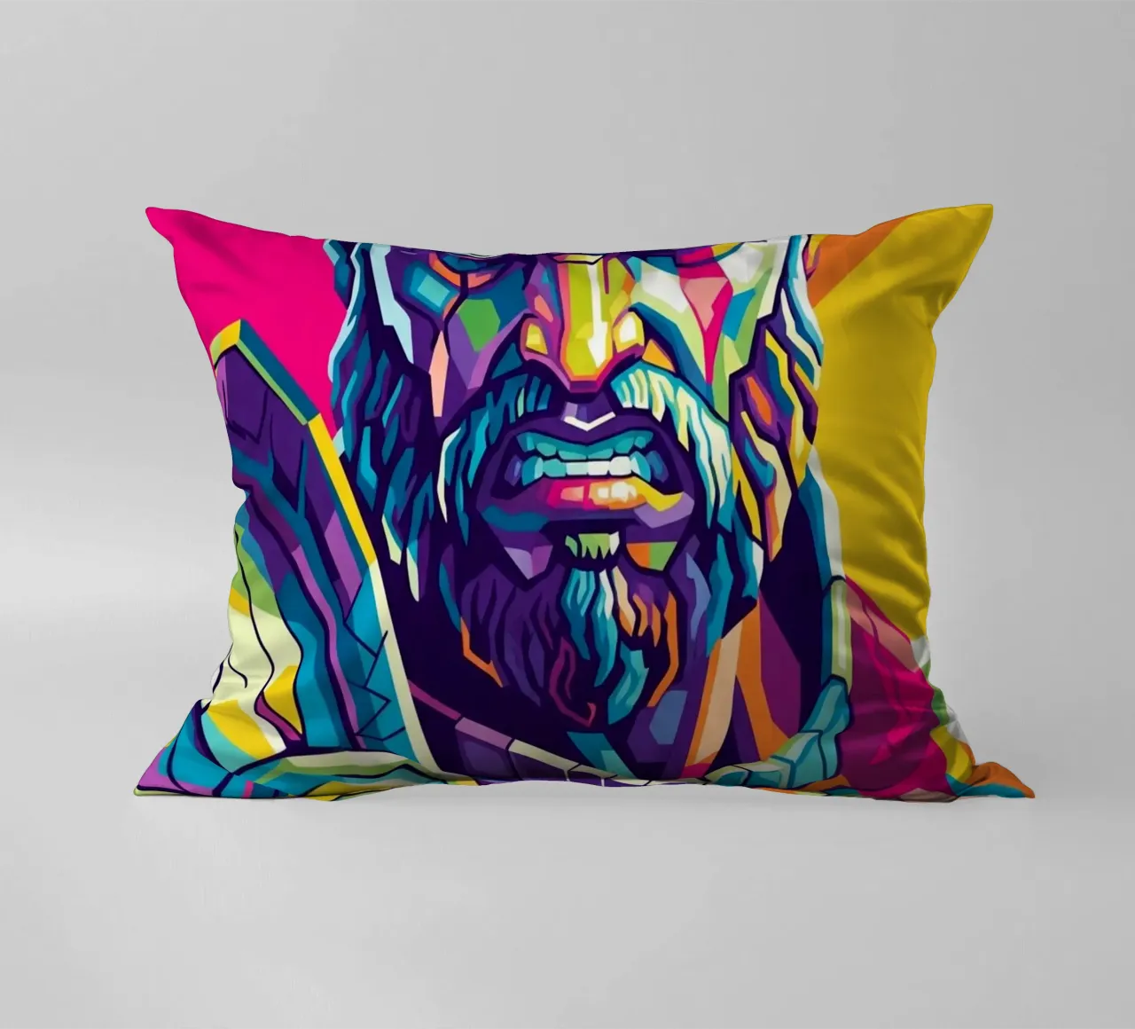 God Of War - WPAP art style (3) decorative cushion by Hantamrata