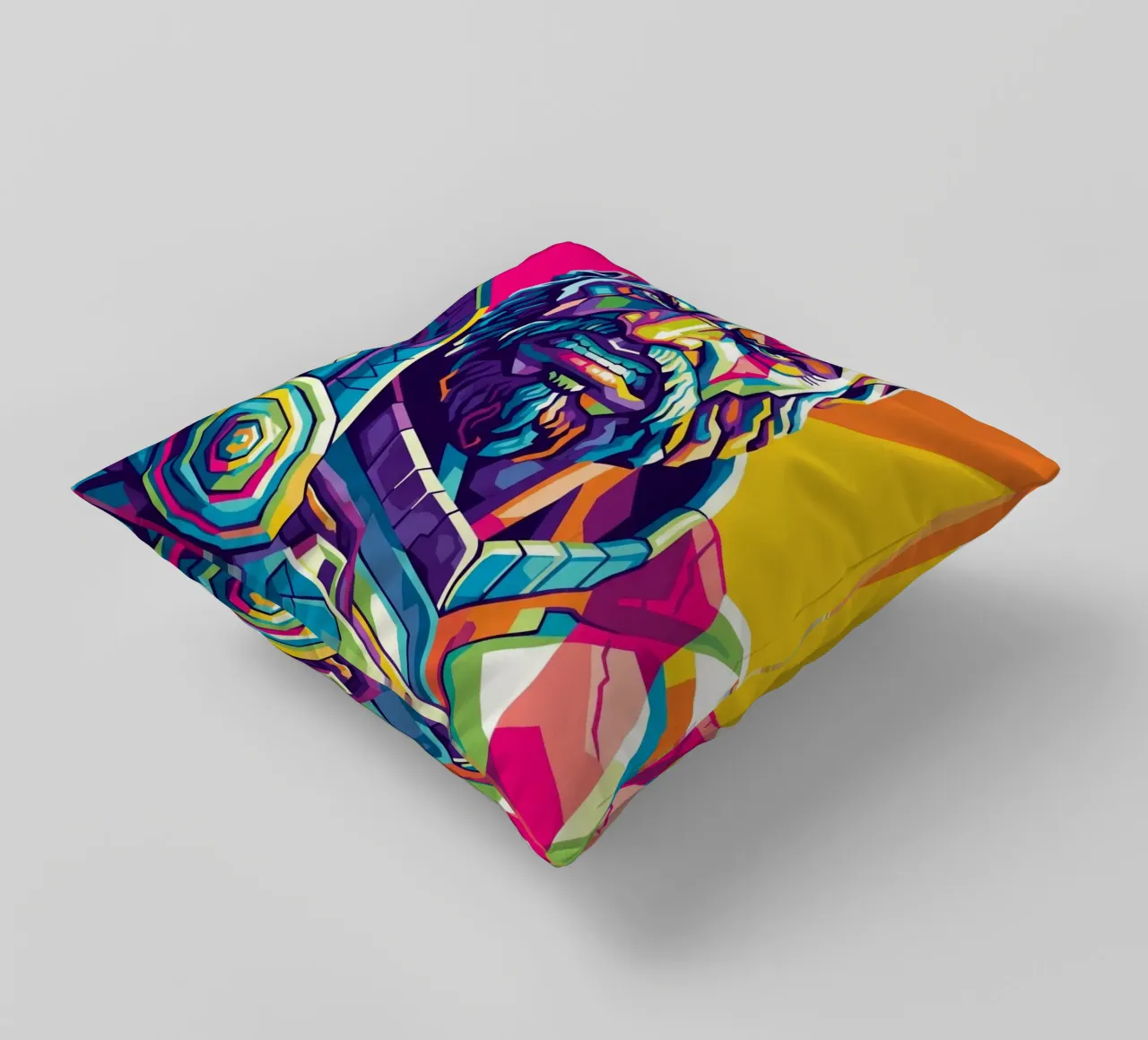 God Of War - WPAP art style (3) decorative cushion by Hantamrata
