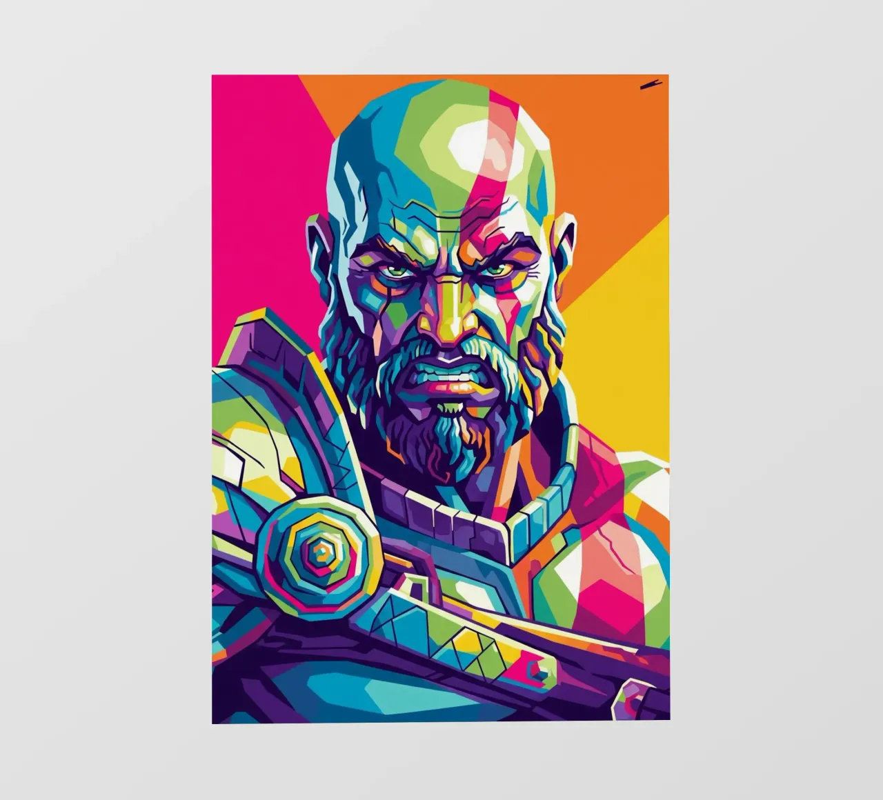 God Of War - Stile artistico WPAP (3) pellicola backlit da Hantamrata