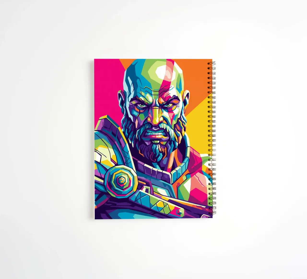 God Of War - WPAP art style (3) spiral notebook by Hantamrata