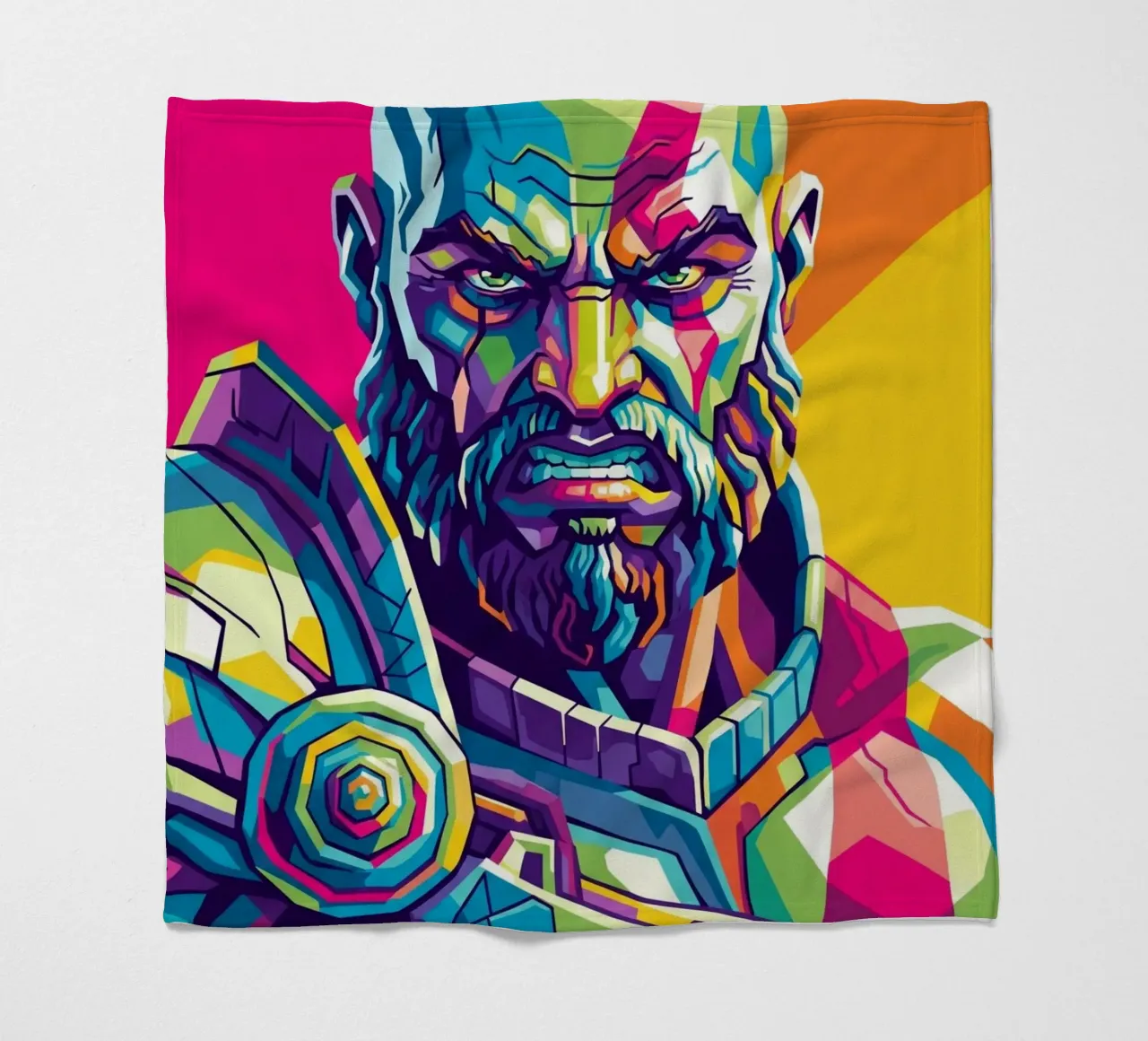 God Of War - Stile artistico WPAP (3) coperta in pile da Hantamrata