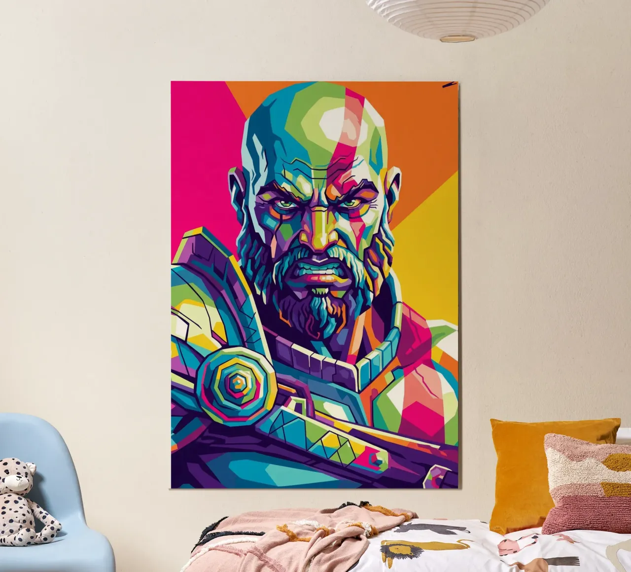 God Of War - WPAP art style (3) poster by Hantamrata