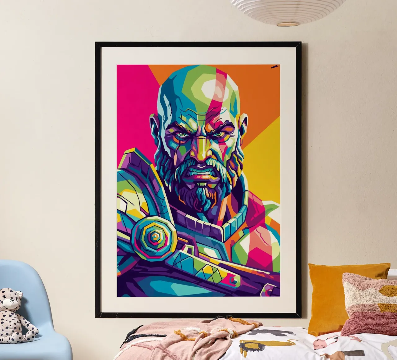 God Of War - WPAP art style (3) poster by Hantamrata