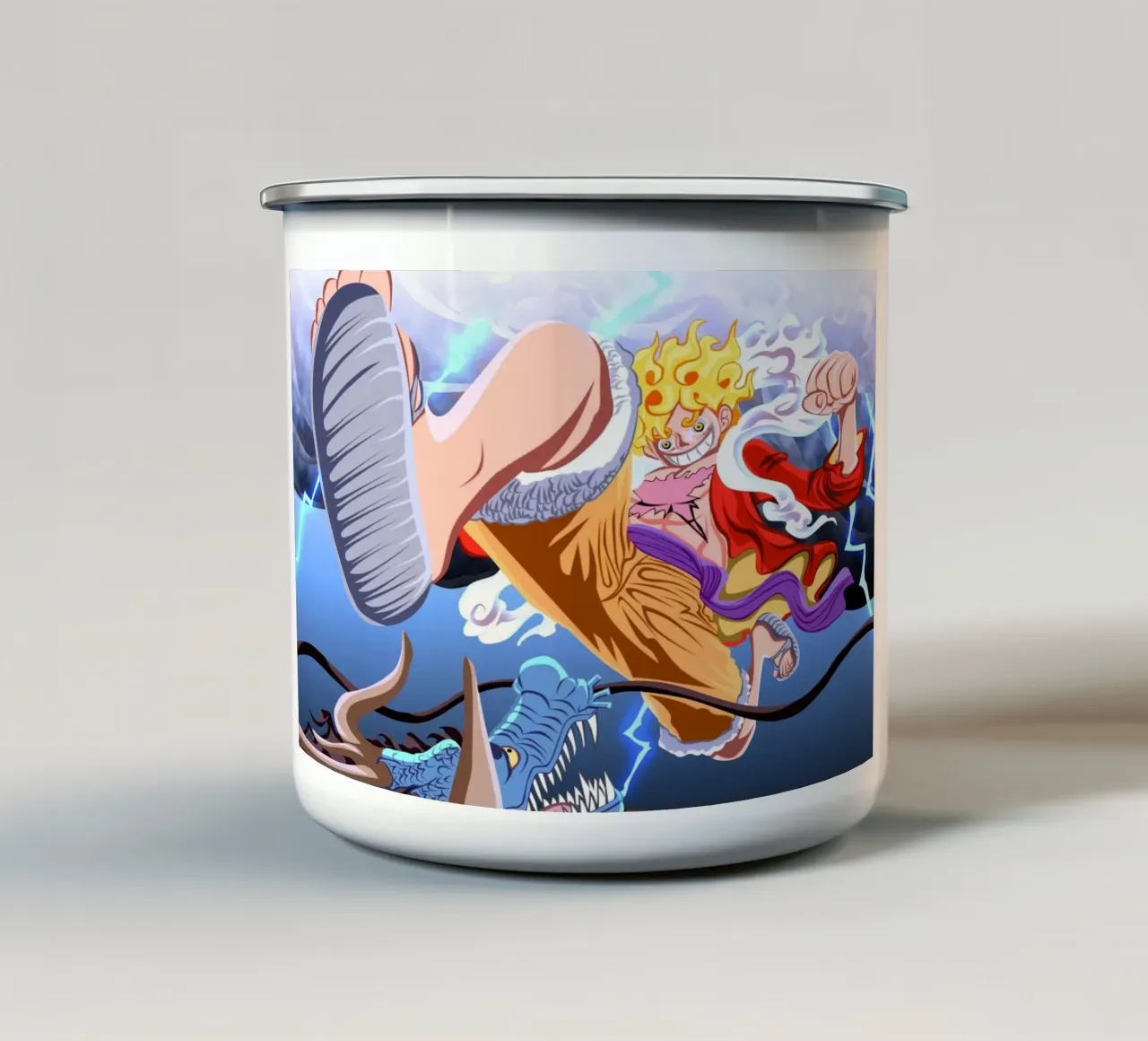 Monkey D Luffy VS Kaido tazza in smalto da Musadad Shop