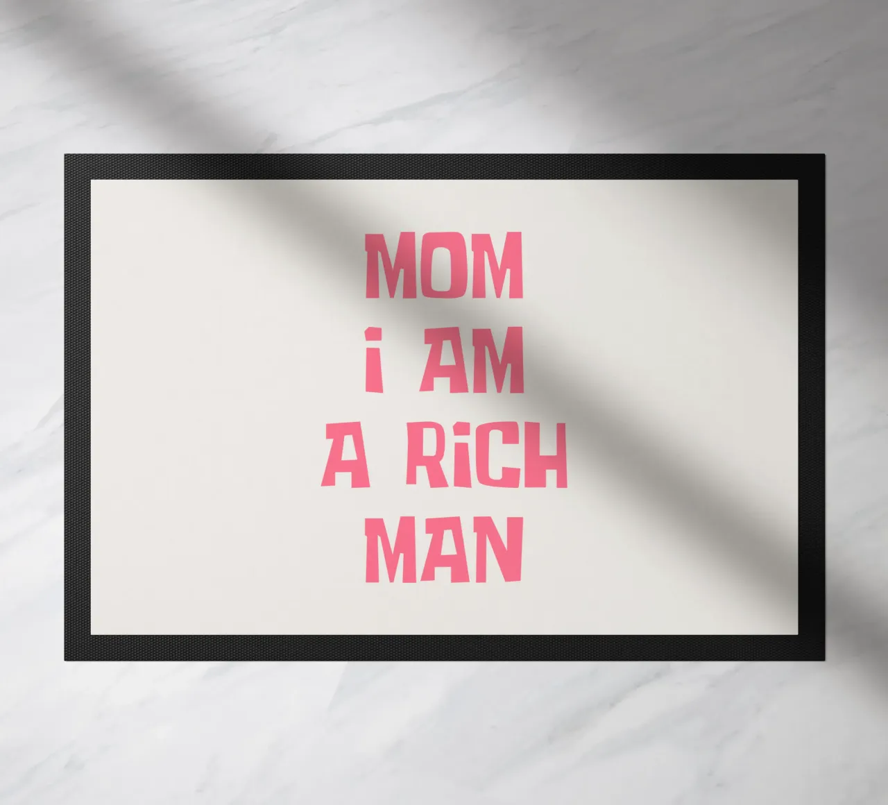 Mamma sono un uomo ricco zerbino da Vintagrafica