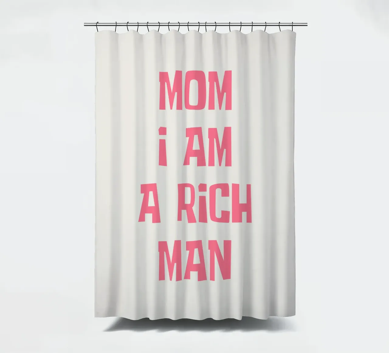 Mamma sono un uomo ricco tenda da doccia da Vintagrafica