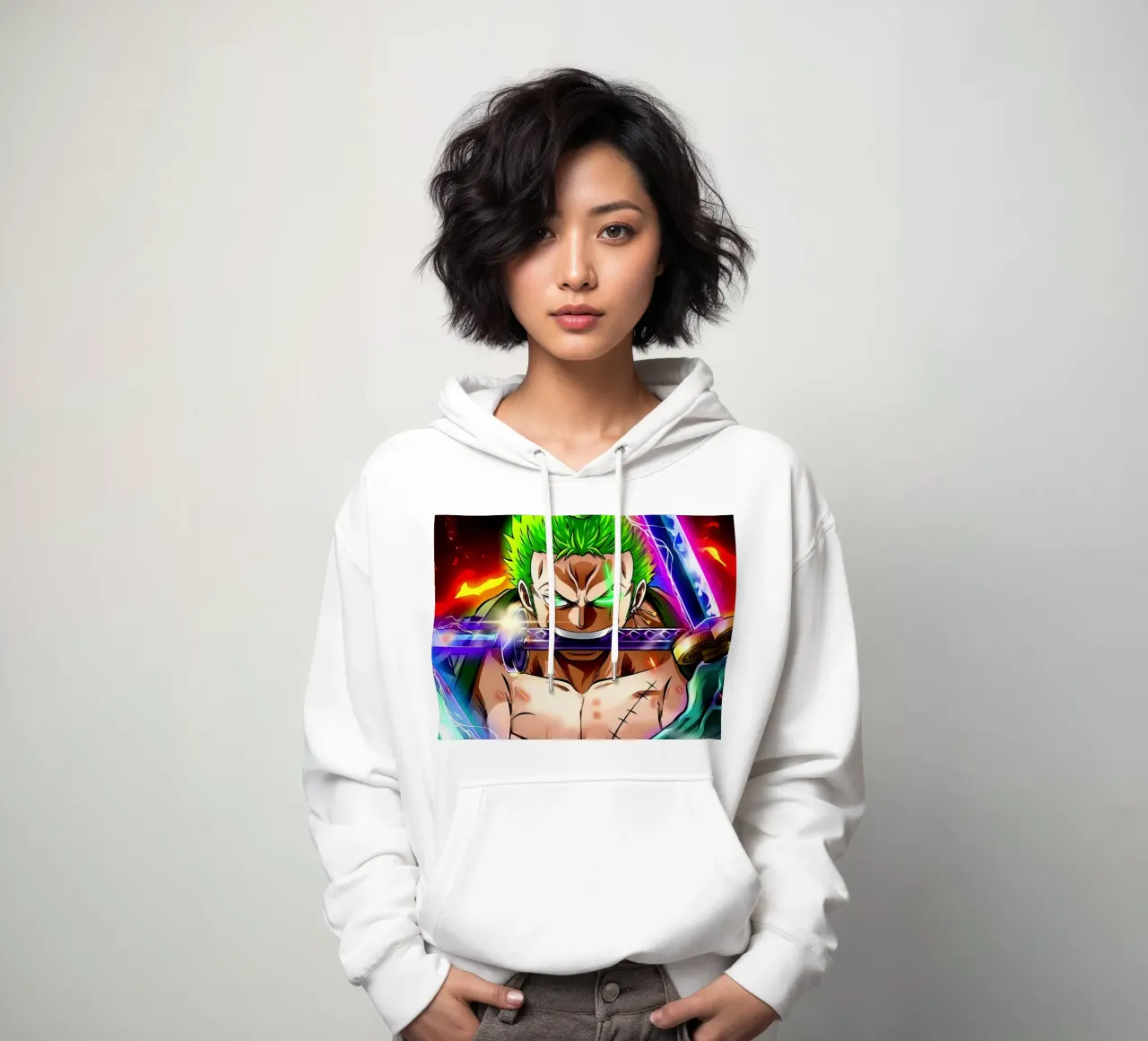 Roronoa Zoro felpa con cappuccio da Musadad Shop