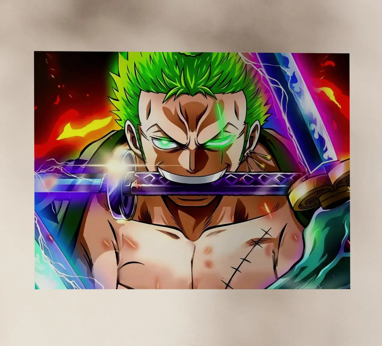 Roronoa Zoro pellicola backlit da Musadad Shop