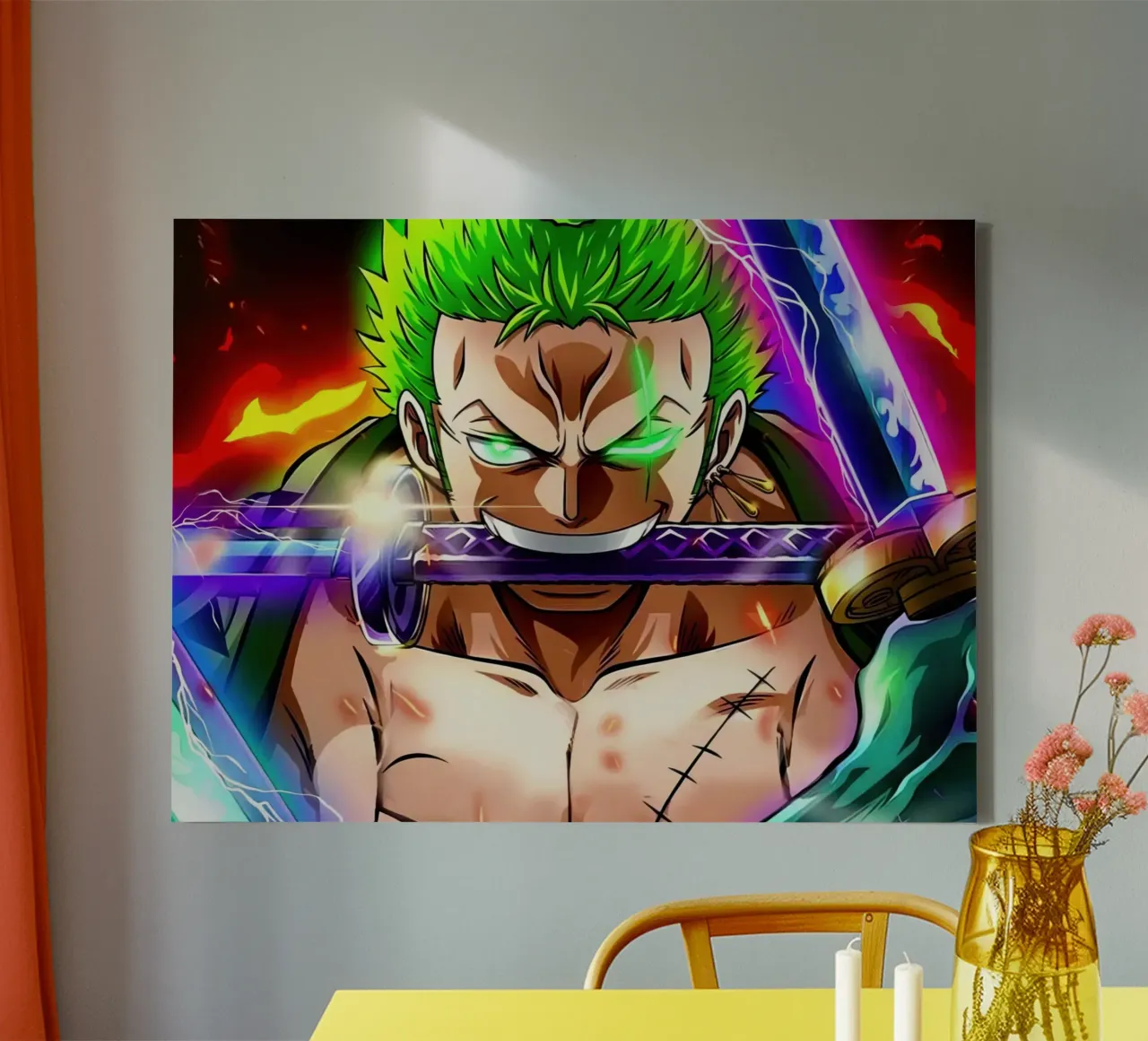Roronoa Zoro tela con Cornice a cassetta da Musadad Shop