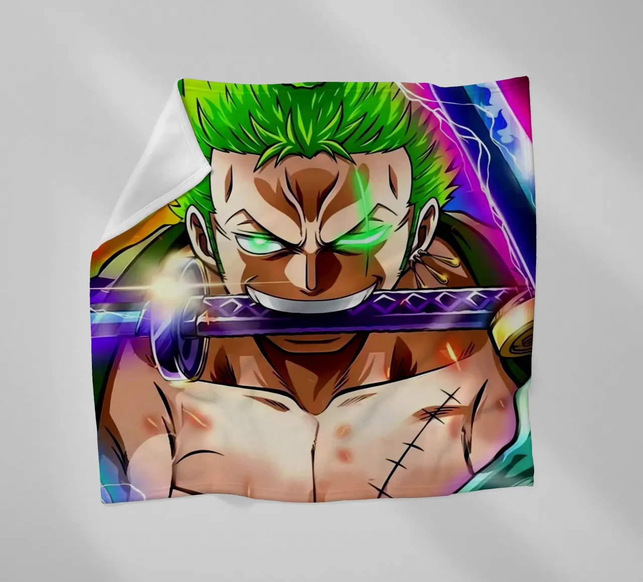 Roronoa Zoro coperta in pile da Musadad Shop