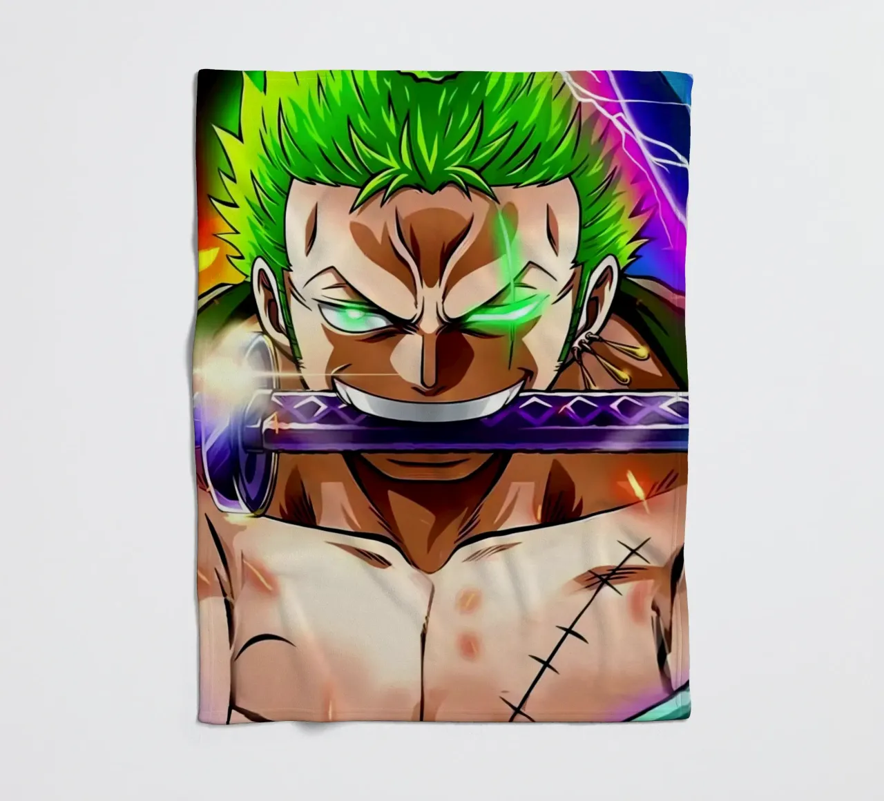 Roronoa Zoro coperta in pile da Musadad Shop
