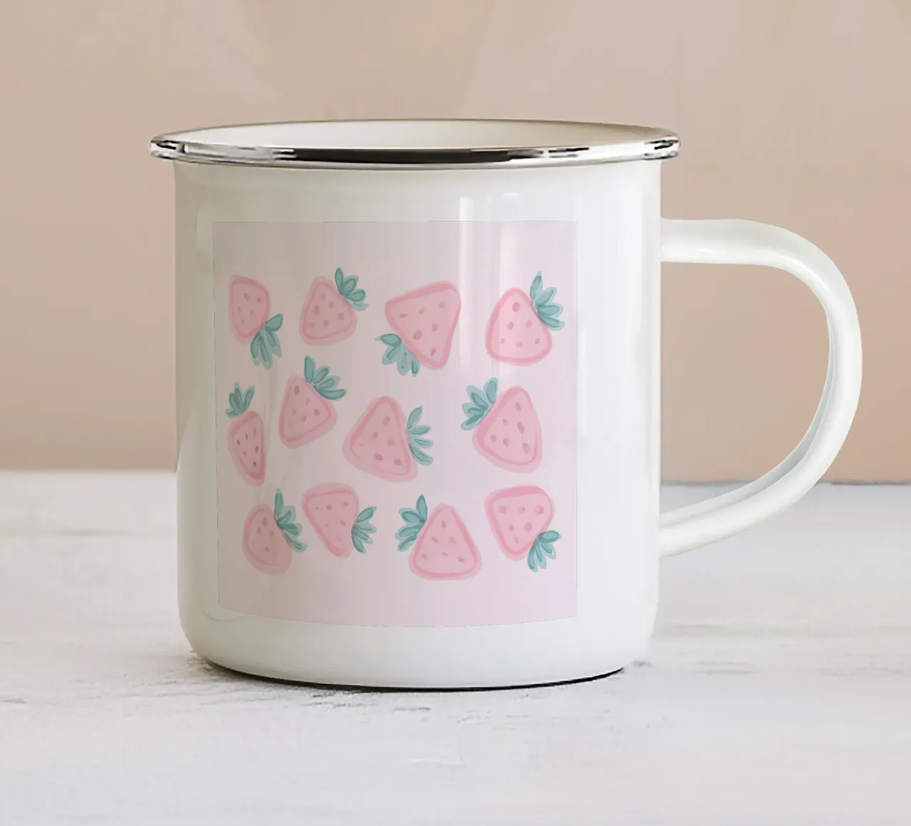 Fragole dolci tazza in smalto da cafelab
