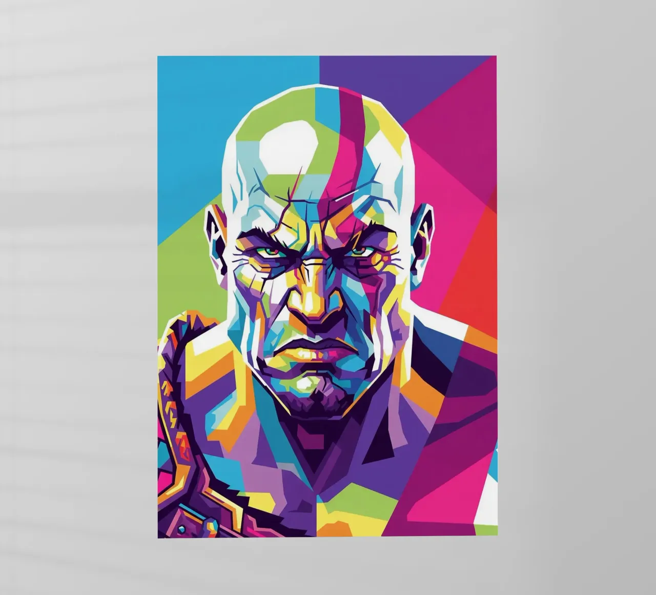 God Of War - Stile artistico WPAP (4) pellicola backlit da Hantamrata