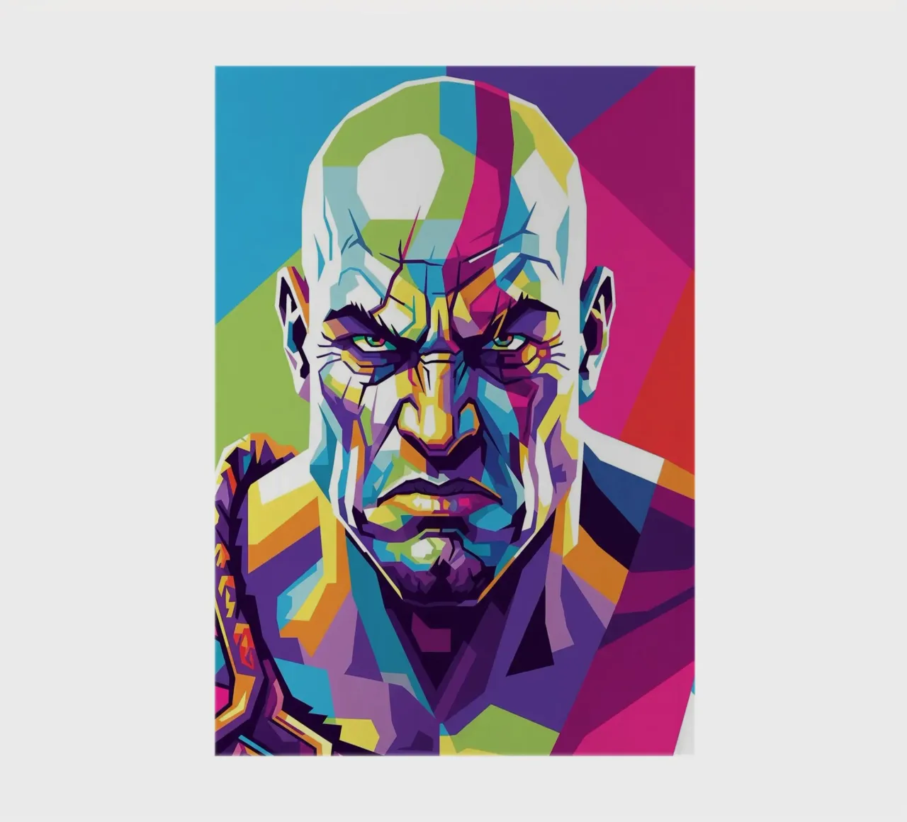 God Of War - WPAP art style (4) notebook by Hantamrata