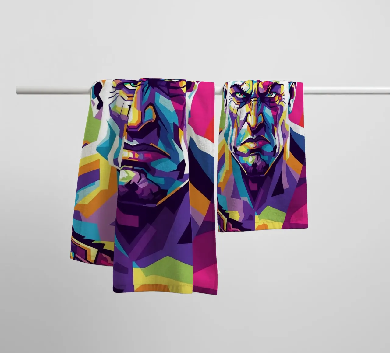God Of War - WPAP art style (4) towel by Hantamrata