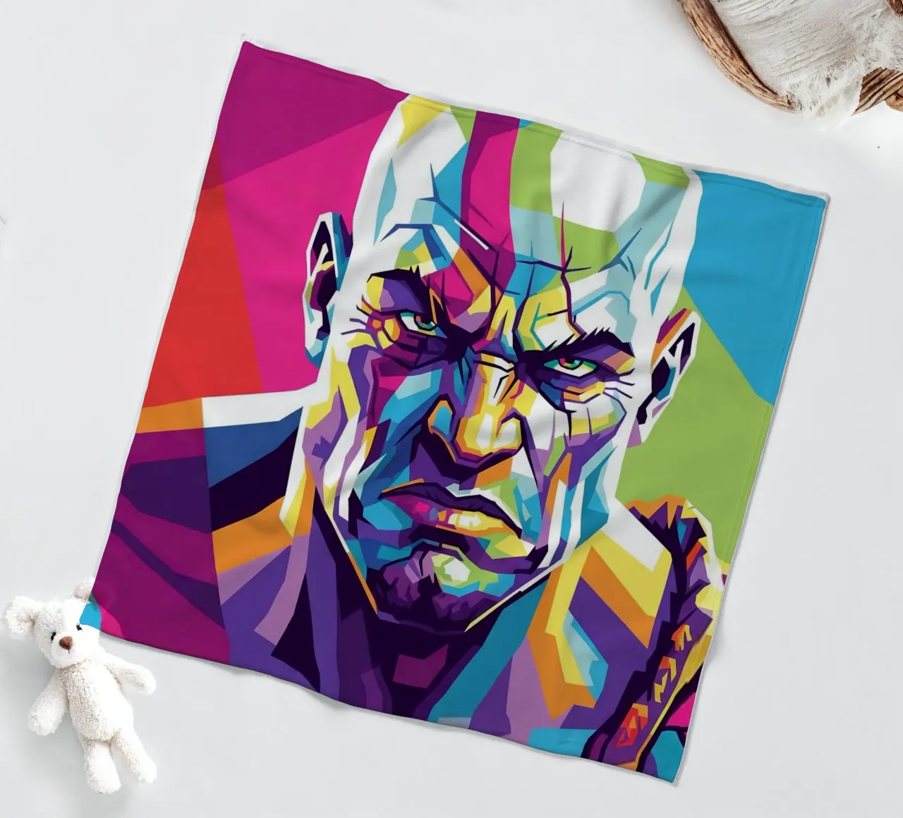 God Of War - Stile artistico WPAP (4) coperta in pile da Hantamrata